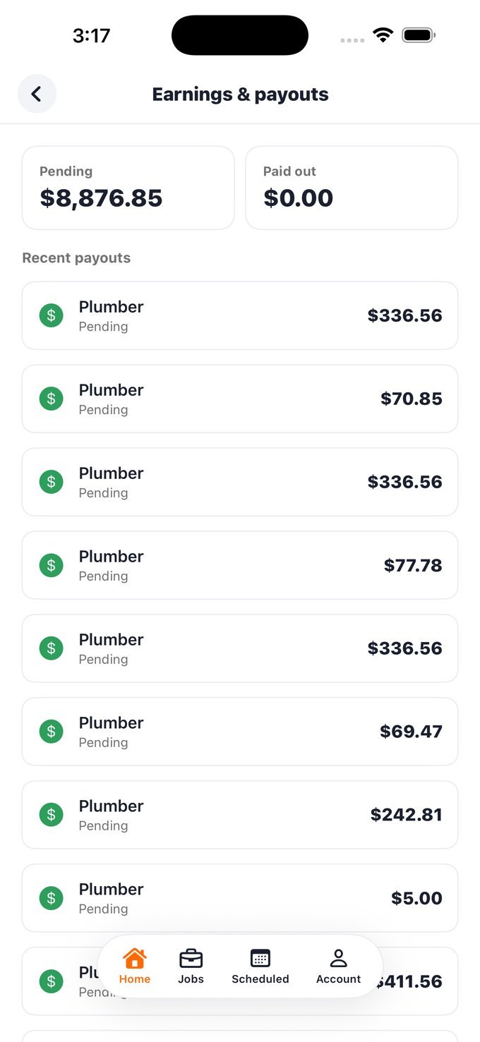 Earnings and payouts