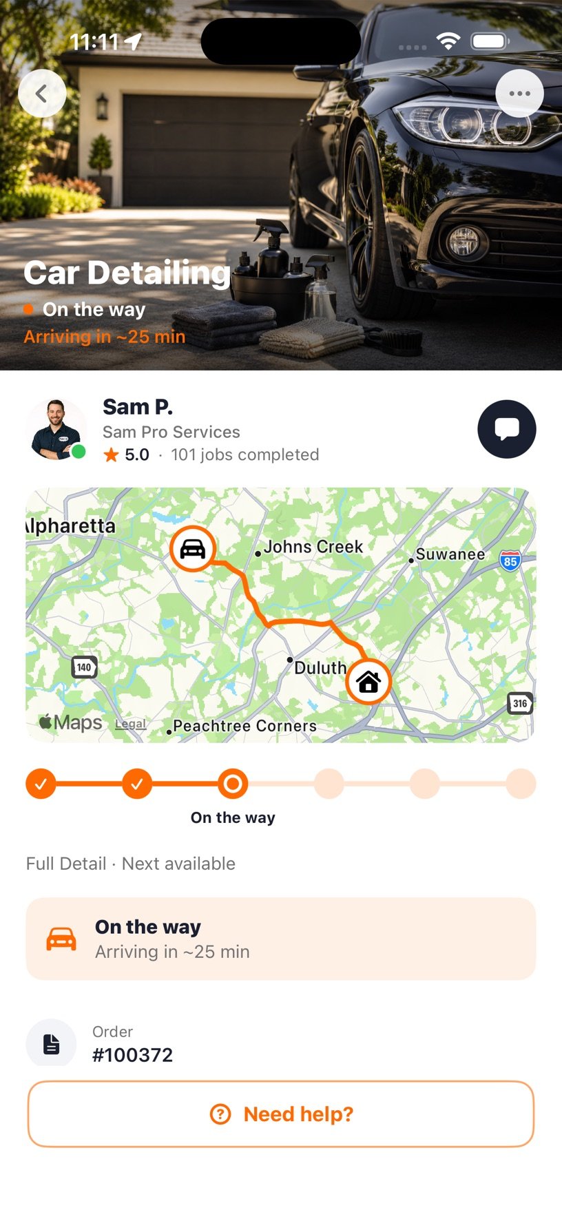 Tracking your pro on the way