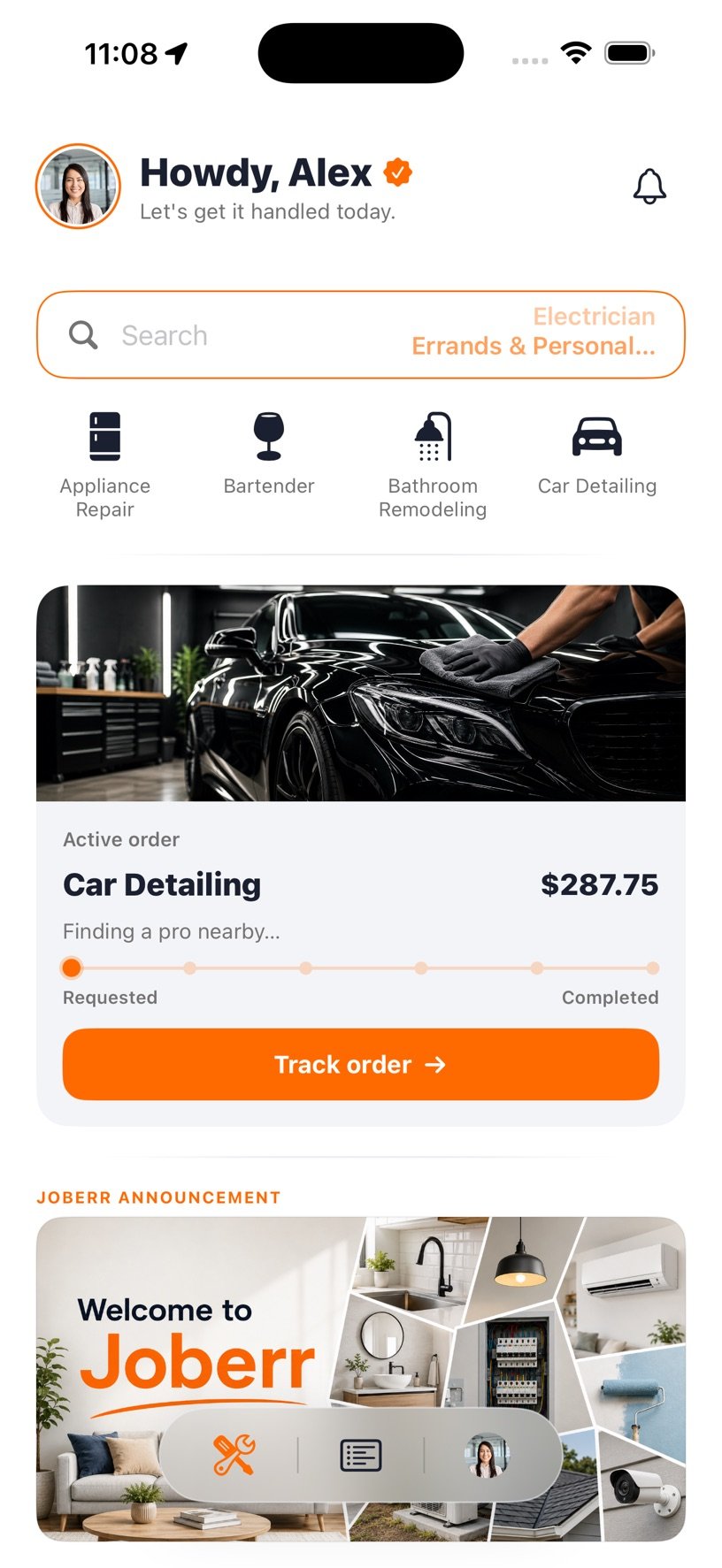 Matching you with a pro in real time
